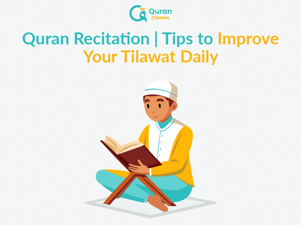 Muslim reading Quran during daily recitation